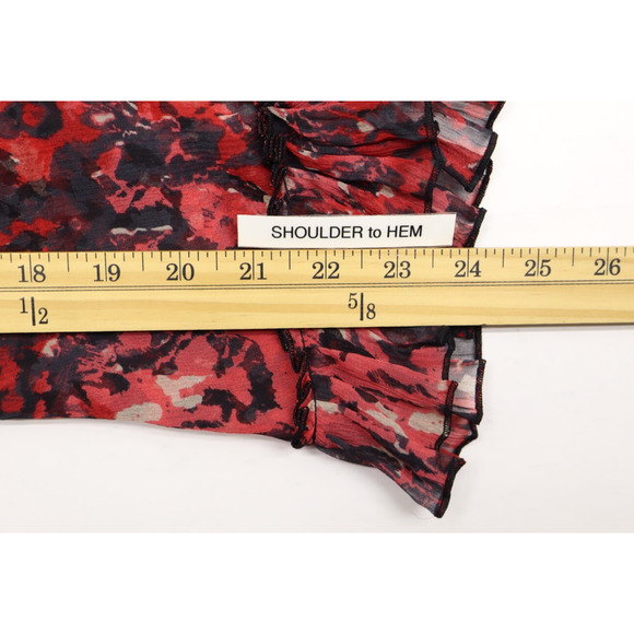 Robbi & Nikki 100% Silk Y2k Babydoll Halter Top Sz L Whimsigoth Grunge - Picture 4 of 8